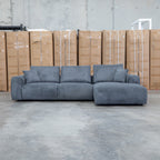 The Tribeca Three Seat RHF Chaise Lounge - Charcoal - PRE ORDER Available After 15th November available to purchase from Warehouse Furniture Clearance at our next sale event.