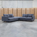 The Melbourne Deep Seat Feather & Foam Modular Corner Lounge - Obsidian available to purchase from Warehouse Furniture Clearance at our next sale event.