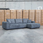 The Tribeca Three Seat RHF Chaise Lounge - Charcoal - PRE ORDER Available After 15th November available to purchase from Warehouse Furniture Clearance at our next sale event.