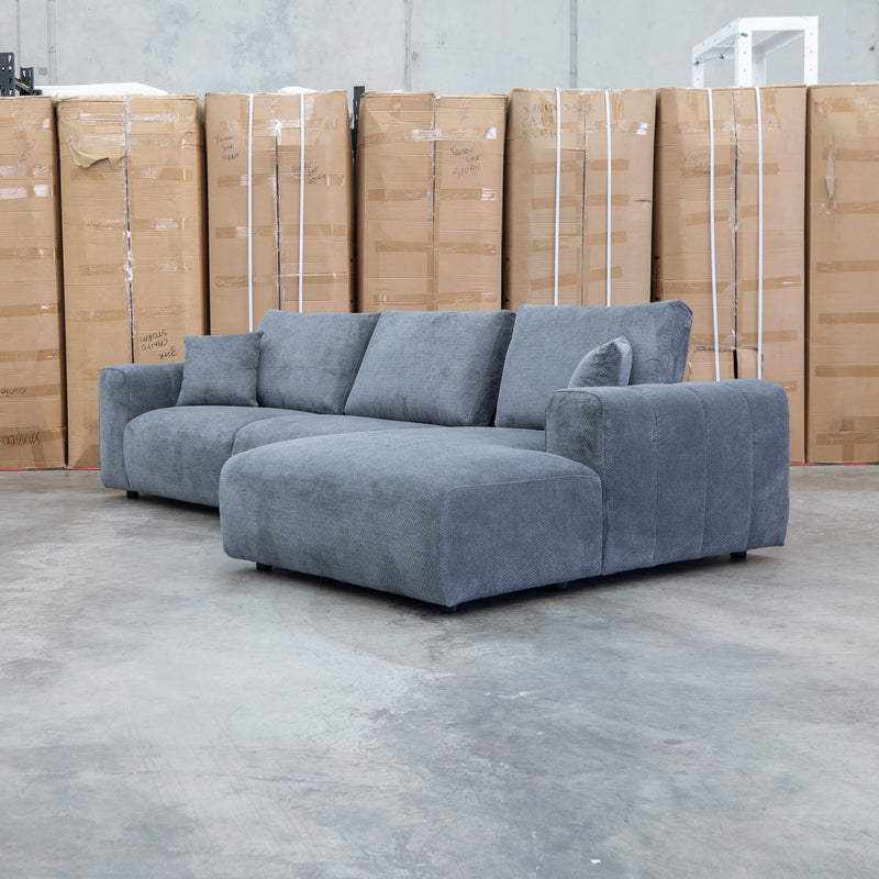 The Tribeca Three Seat RHF Chaise Lounge - Charcoal