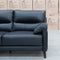 The Sabino Leather Three Seater Sofa - Jet Black available to purchase from Warehouse Furniture Clearance at our next sale event.