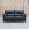 The Sabino Leather Two Seater Sofa - Jet Black available to purchase from Warehouse Furniture Clearance at our next sale event.