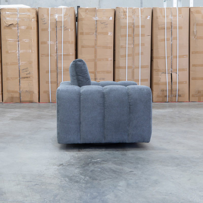 The Tribeca Fabric Swivel Chair - Charcoal