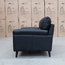 The Sabino Leather Two Seater Sofa - Jet Black available to purchase from Warehouse Furniture Clearance at our next sale event.