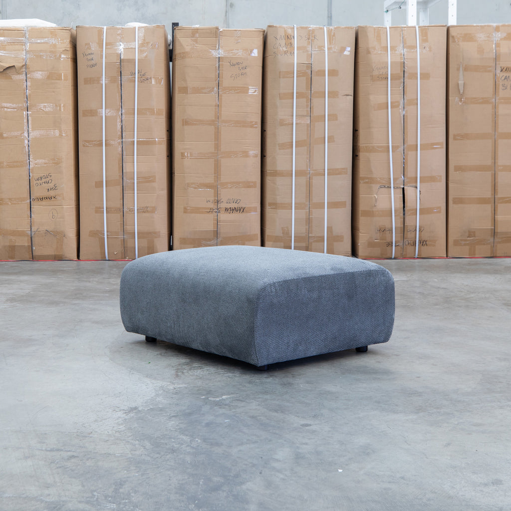The Tribeca Fabric Ottoman - Charcoal - PRE ORDER Available After 15th November available to purchase from Warehouse Furniture Clearance at our next sale event.