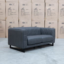 The Santosa Two Seat Fabric Sofa - Charcoal available to purchase from Warehouse Furniture Clearance at our next sale event.