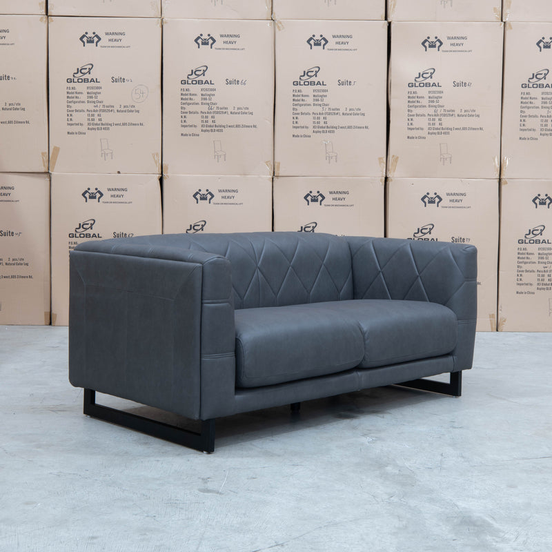 The Santosa Two Seat Fabric Sofa - Charcoal available to purchase from Warehouse Furniture Clearance at our next sale event.