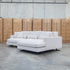 The Melbourne Deep Seat Feather & Foam RHF Chaise Lounge - Biscuit