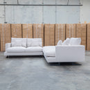 The Melbourne Deep Seat Feather & Foam Modular Corner Lounge - Biscuit available to purchase from Warehouse Furniture Clearance at our next sale event.