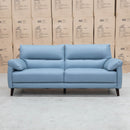 The Sabino Leather Two Seater Sofa - Sky available to purchase from Warehouse Furniture Clearance at our next sale event.