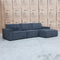 The Layne RHF Chaise Lounge - Charcoal available to purchase from Warehouse Furniture Clearance at our next sale event.