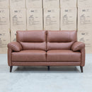 The Sabino Leather Two Seater Sofa - Cognac available to purchase from Warehouse Furniture Clearance at our next sale event.