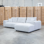 The Tribeca Three Seat RHF Chaise Lounge - Oat - PRE ORDER Available after 15th November available to purchase from Warehouse Furniture Clearance at our next sale event.