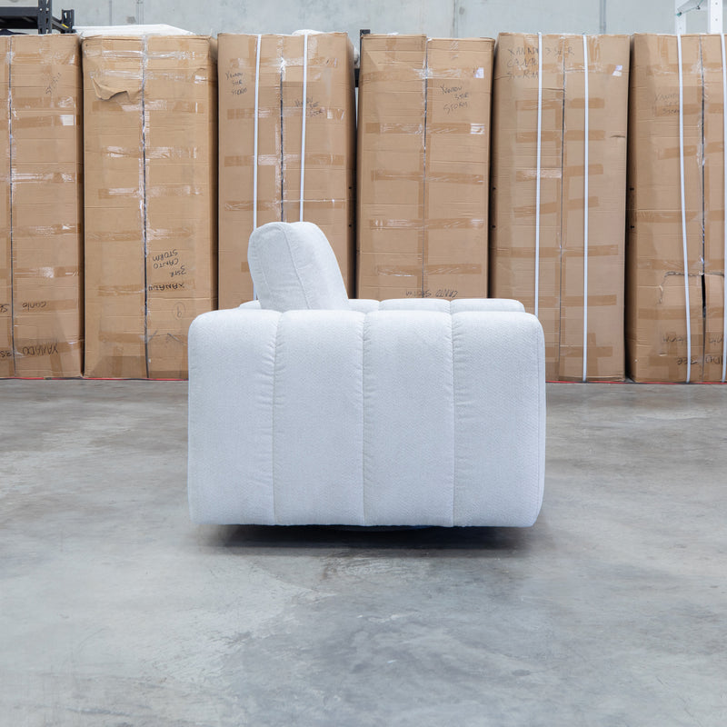 The Tribeca Fabric Swivel Chair - Oat