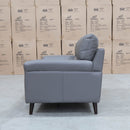 The Sabino Leather Two Seater Sofa - Dark Grey available to purchase from Warehouse Furniture Clearance at our next sale event.