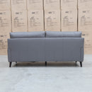 The Sabino Leather Three Seater Sofa - Dark Grey available to purchase from Warehouse Furniture Clearance at our next sale event.