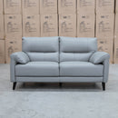 The Sabino Leather Two Seater Sofa - Light Grey available to purchase from Warehouse Furniture Clearance at our next sale event.