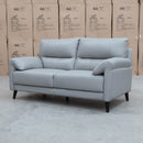 The Sabino Leather Two Seater Sofa - Light Grey available to purchase from Warehouse Furniture Clearance at our next sale event.