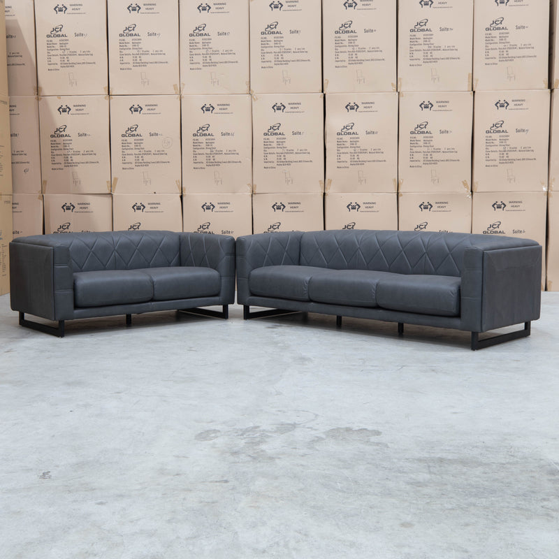 The Santosa Three Seat Fabric Sofa - Charcoal available to purchase from Warehouse Furniture Clearance at our next sale event.