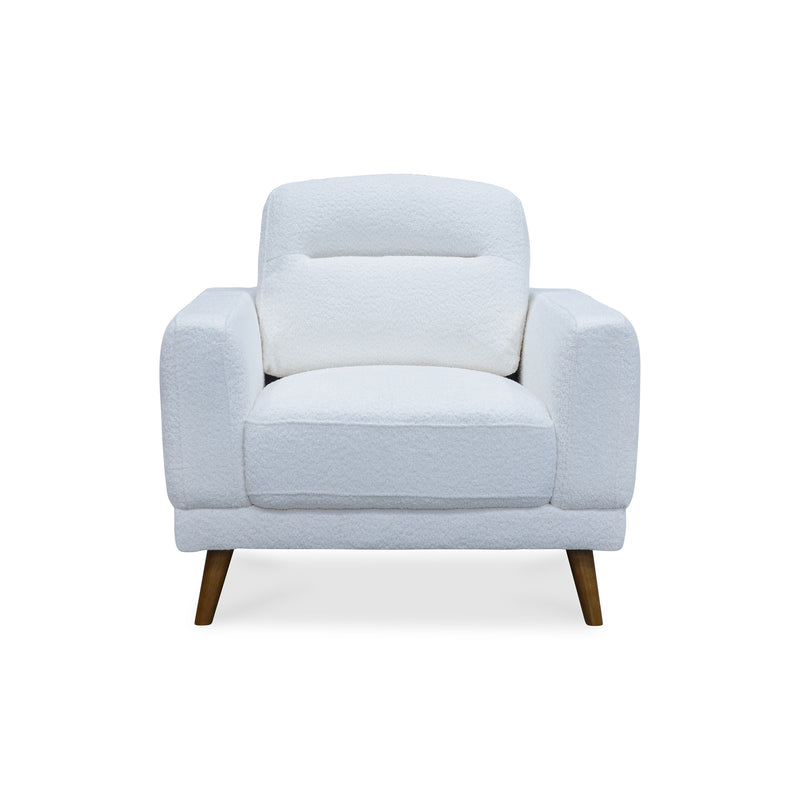 The Harlow Single Armchair - Ivory Boucle Fabric available to purchase from Warehouse Furniture Clearance at our next sale event.