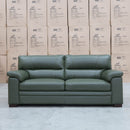 The Denton Three Seater Leather Sofa - Pine available to purchase from Warehouse Furniture Clearance at our next sale event.