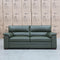 The Denton Three Seater Leather Sofa - Pine available to purchase from Warehouse Furniture Clearance at our next sale event.