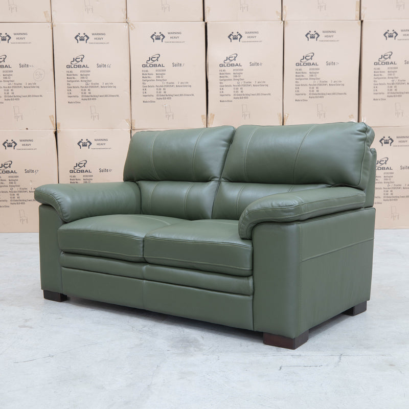 The Denton Leather Two Seater Sofa - Pine available to purchase from Warehouse Furniture Clearance at our next sale event.