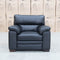 The Denton Single Leather Armchair - Jet Black available to purchase from Warehouse Furniture Clearance at our next sale event.