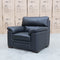 The Denton Single Leather Armchair - Jet Black available to purchase from Warehouse Furniture Clearance at our next sale event.