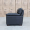 The Denton Single Leather Armchair - Jet Black available to purchase from Warehouse Furniture Clearance at our next sale event.