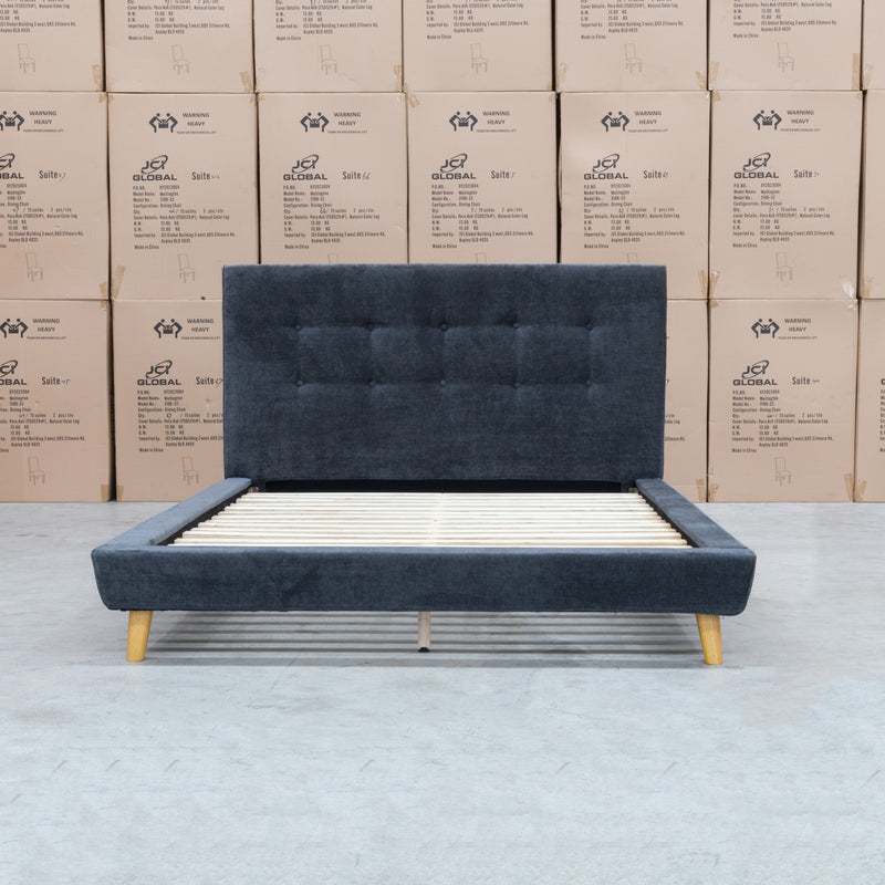 The Nellie King Upholstered Bed - Licorice - In Store Purchase Only available to purchase from Warehouse Furniture Clearance at our next sale event.