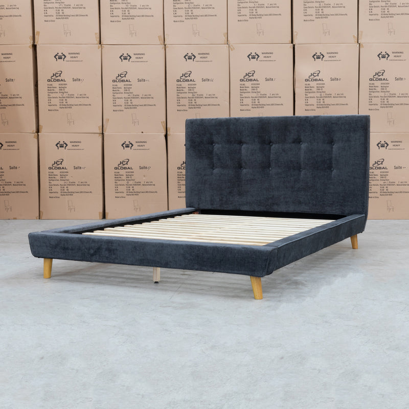 The Nellie Queen Upholstered Bed - Licorice - In Store Purchase Only available to purchase from Warehouse Furniture Clearance at our next sale event.