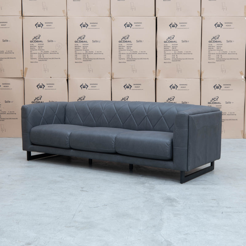 The Santosa Three Seat Fabric Sofa - Charcoal available to purchase from Warehouse Furniture Clearance at our next sale event.