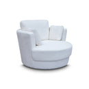 The Cooper Swivel Chair - Ivory Boucle available to purchase from Warehouse Furniture Clearance at our next sale event.
