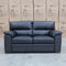 The Denton Leather Two Seater Sofa - Jet Black available to purchase from Warehouse Furniture Clearance at our next sale event.