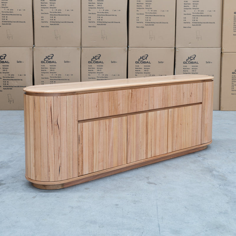 The Semillon New Zealand Ash 2 Drawer Buffet - Natural available to purchase from Warehouse Furniture Clearance at our next sale event.