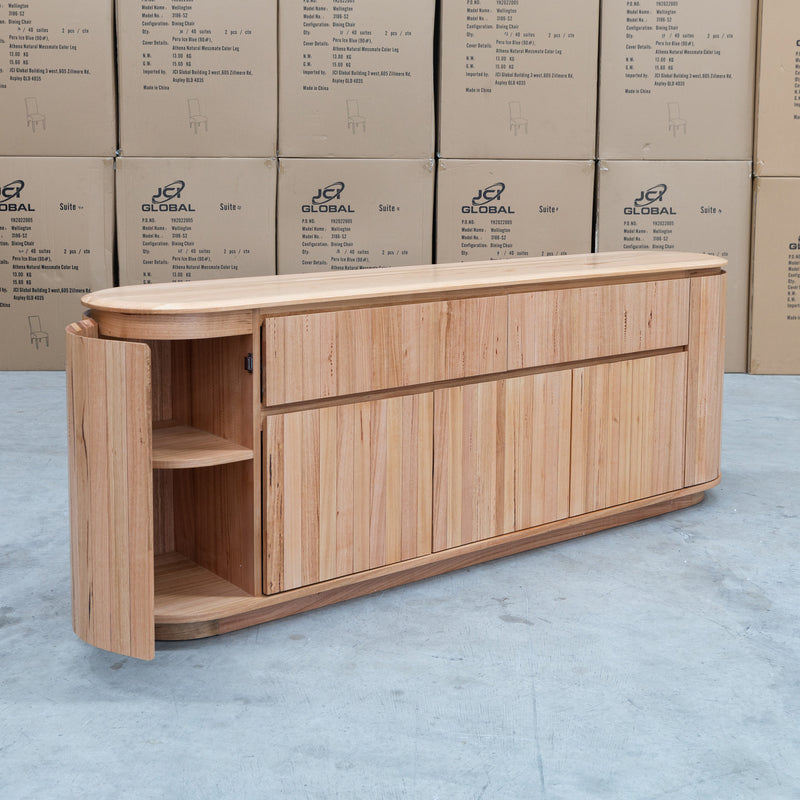 The Semillon New Zealand Ash 2 Drawer Buffet - Natural available to purchase from Warehouse Furniture Clearance at our next sale event.