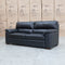 The Denton Three Seater Leather Sofa - Jet Black available to purchase from Warehouse Furniture Clearance at our next sale event.