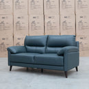 The Sabino Leather Two Seater Sofa - Peacock available to purchase from Warehouse Furniture Clearance at our next sale event.