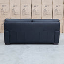 The Denton Three Seater Leather Sofa - Jet Black available to purchase from Warehouse Furniture Clearance at our next sale event.