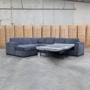 The Ashton Modular Corner Chaise Lounge with Sofa Bed - Licorice available to purchase from Warehouse Furniture Clearance at our next sale event.