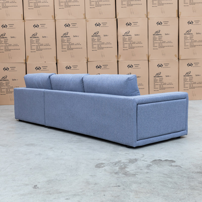 The Midtown Deep Seat RHF Chaise Lounge - Denim available to purchase from Warehouse Furniture Clearance at our next sale event.