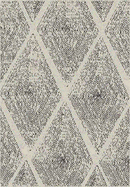 The St Tropez Indoor/Outdoor Polypropylene Distressed Diamond Rug - Cream/Black - MC09-6 - Available In-Store Only available to purchase from Warehouse Furniture Clearance at our next sale event.