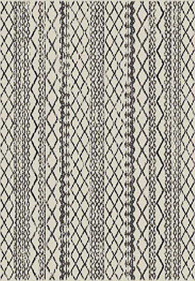The St Tropez Indoor/Outdoor Polypropylene Tribal Stripe Rug - Cream/Black - MC10-6 - Available In-Store Only available to purchase from Warehouse Furniture Clearance at our next sale event.