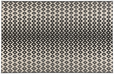 The St Tropez Indoor/Outdoor Polypropylene Daphne Diamond Rug - Cream/Black - MC11-6 - Available In-Store Only available to purchase from Warehouse Furniture Clearance at our next sale event.