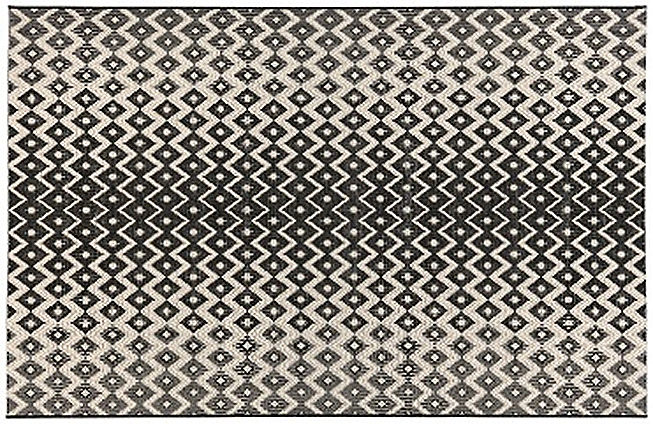 The St Tropez Indoor/Outdoor Polypropylene Daphne Diamond Rug - Cream/Black - MC11-6 - Available In-Store Only available to purchase from Warehouse Furniture Clearance at our next sale event.