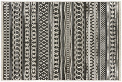 The St Tropez Indoor/Outdoor Polypropylene Ultimate Stripe Rug - Cream/Black - MC12-6 - Available In-Store Only available to purchase from Warehouse Furniture Clearance at our next sale event.