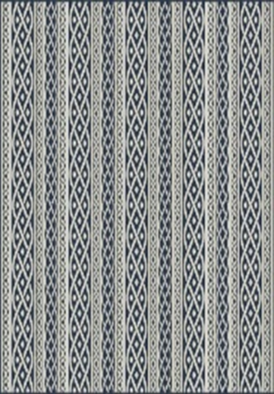 The St Tropez Indoor/Outdoor Polypropylene Malta Stripe Rug - Blue/Cream - MC23-6 - Available In-Store Only available to purchase from Warehouse Furniture Clearance at our next sale event.