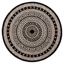 The Nairobi Round Indoor/Outdoor Polypropylene Rug 160cm - Cream/Black - MC27 - Available In-Store Only available to purchase from Warehouse Furniture Clearance at our next sale event.