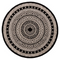 The Nairobi Round Indoor/Outdoor Polypropylene Rug 160cm - Cream/Black - MC27 - Available In-Store Only available to purchase from Warehouse Furniture Clearance at our next sale event.